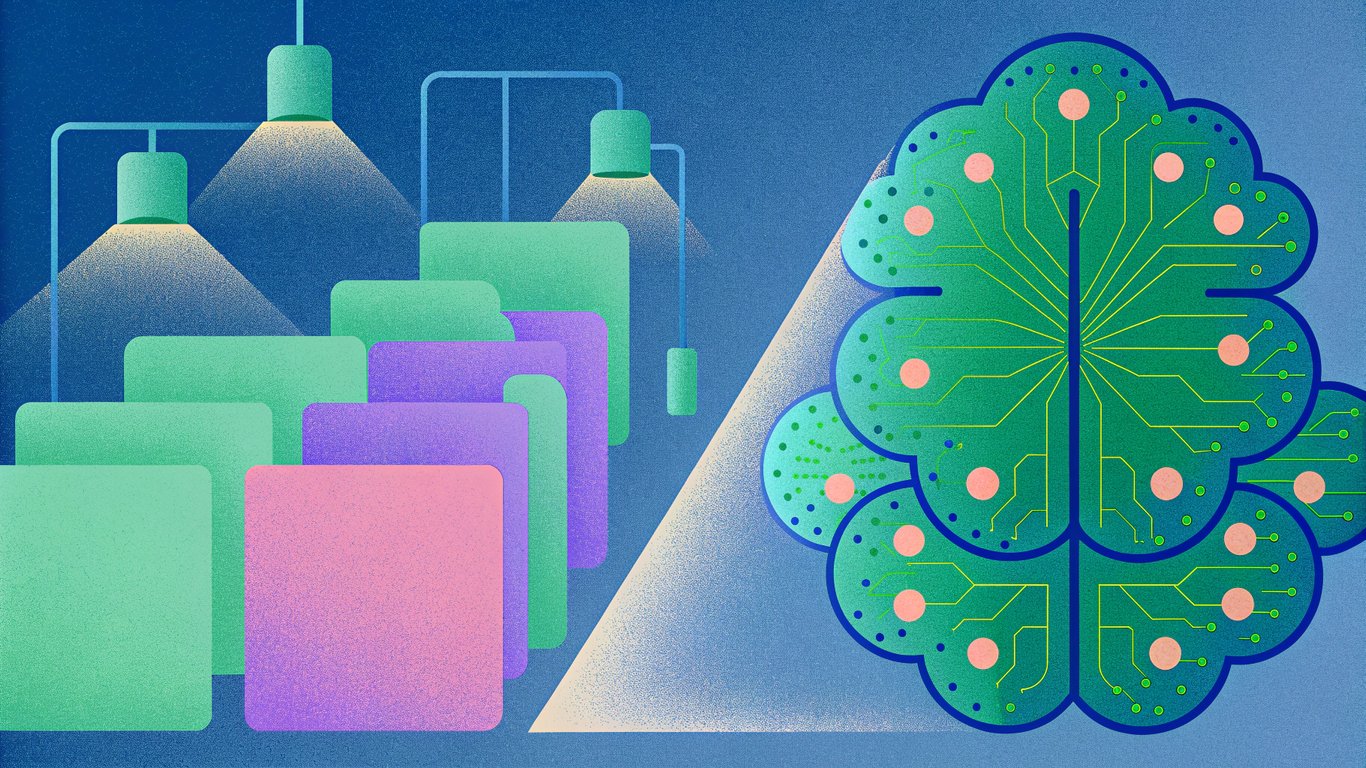 An AI system analyzing and synthesizing information from multiple content sources.