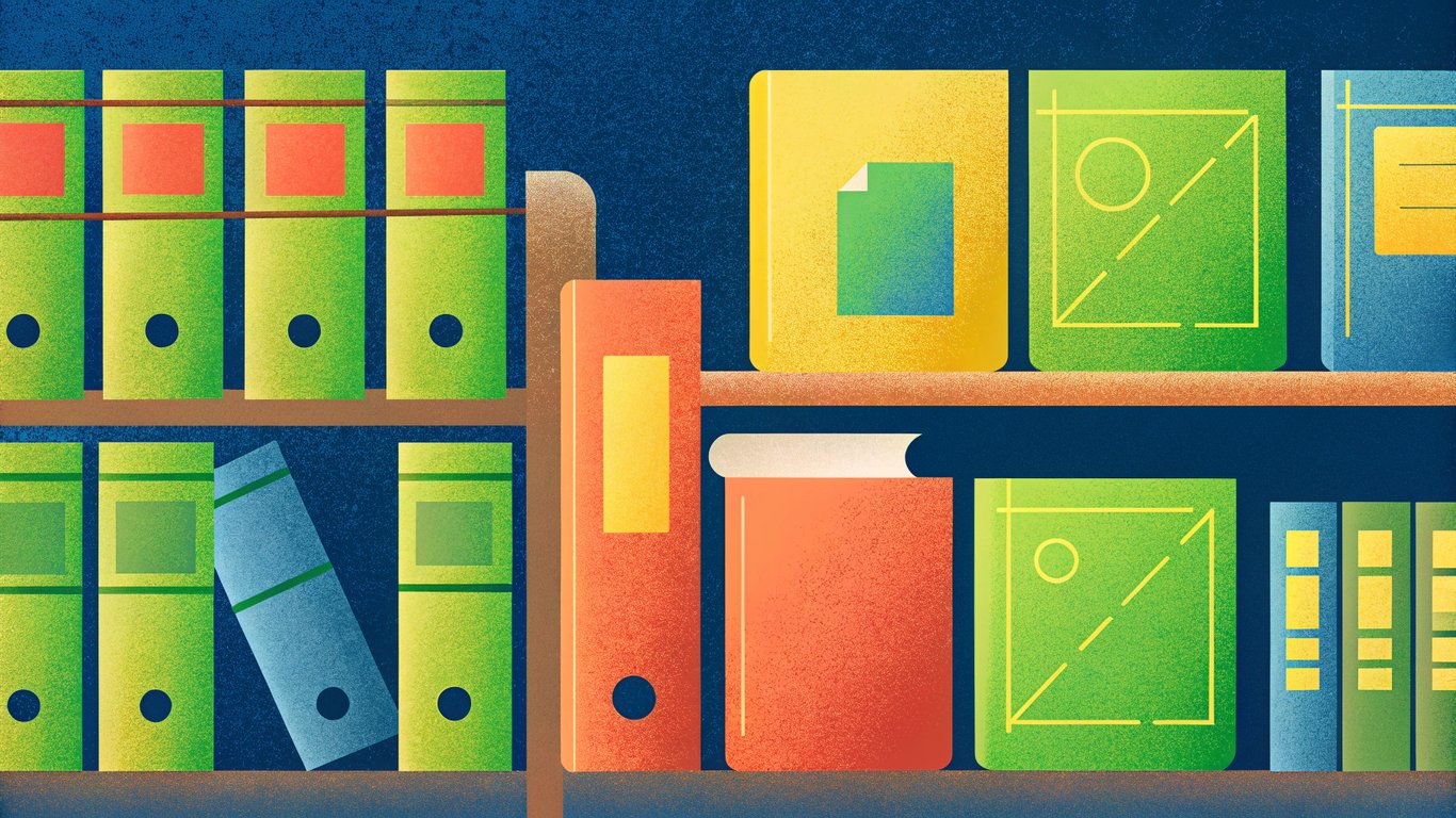 Illustration of structured, machine-readable content being processed by an AI.