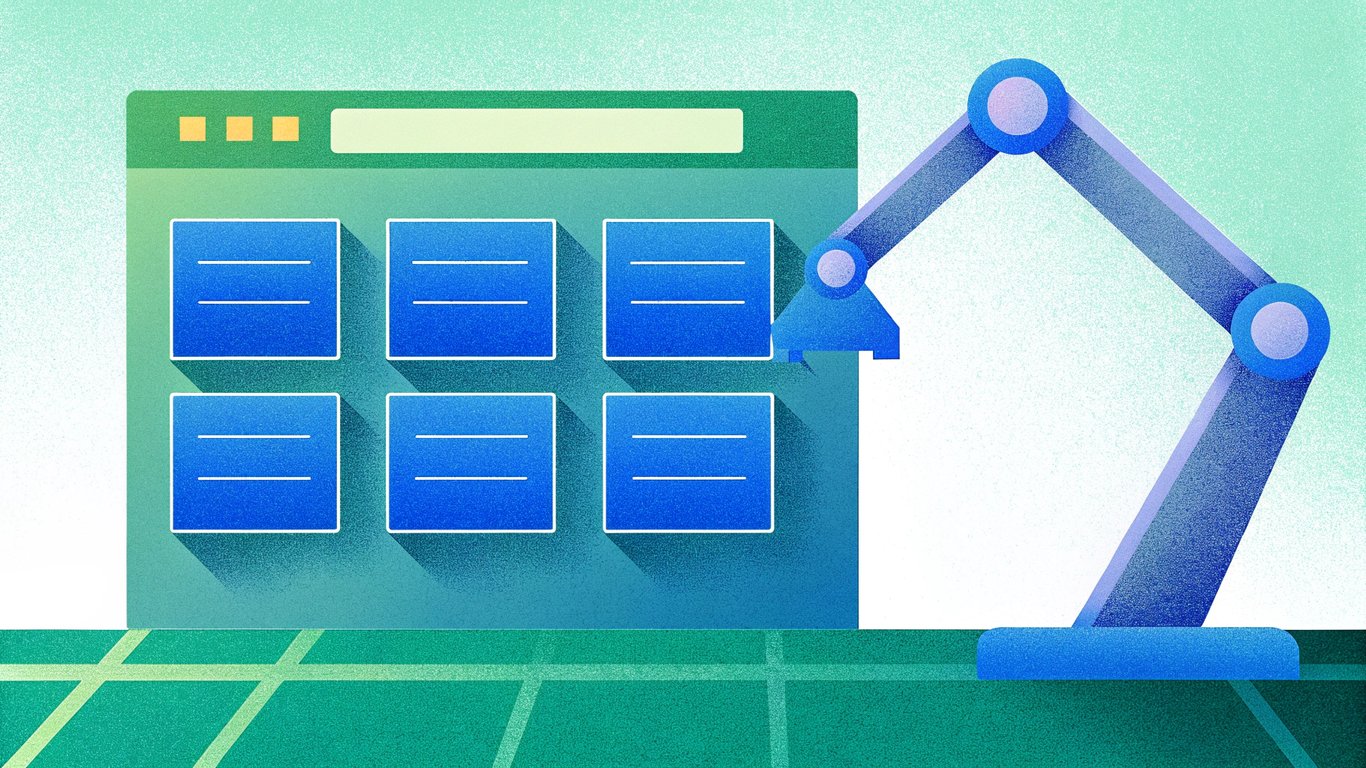 Illustration of structured data (schema markup) providing clear, labeled information about a website for AI to easily process.